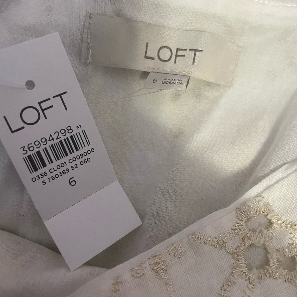 LOFT Shimmer Floral Eyelet Mini Skirt - Picture 7 of 9